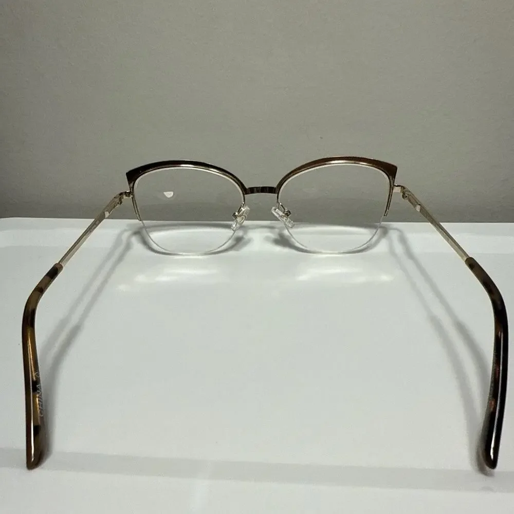 Foster Grant x Sofia Vergara Lo0421 Jasmine TAN Eyeglasses 53-17-140 +2.0